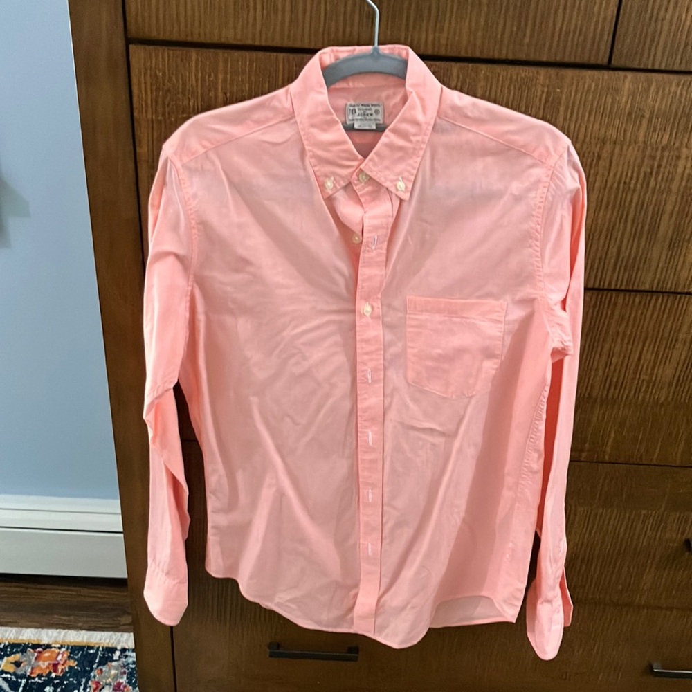 J CREW Peach Button-Down Shirt. Size Small. Like New